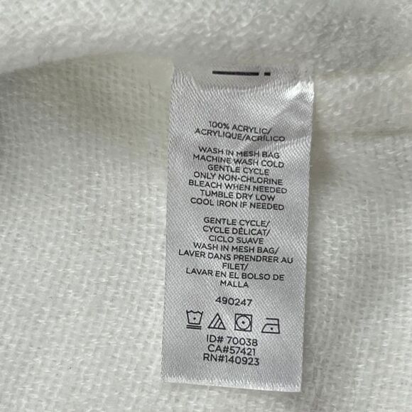 The Loft Shawl One Size Grid Pattern Plaid Soft Knit Open Front Boho Fringe Wrap - Picture 8 of 8